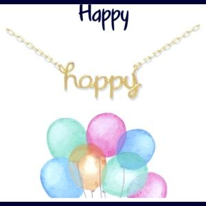 delicate chain with the words of the emotion that we should always feel.  HAPPY